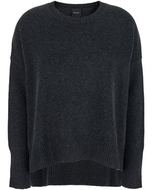 Le Plain Dark Oversized Crewneck Jumper - Black