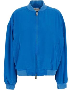 Versace Bomber Jacket Silk - Blue
