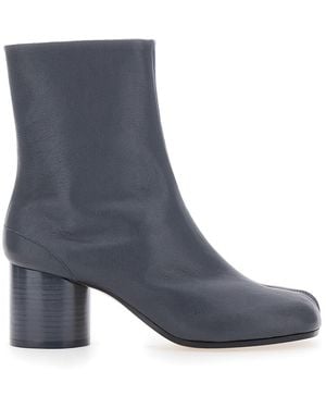 Maison Margiela Ankle Boots With Tabi Toe And High Block Heel - Blue