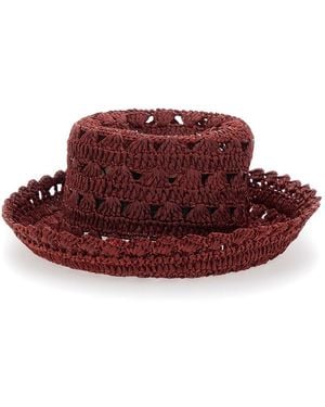Twinset Hat With Woven Design - Red
