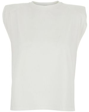 AG Jeans Top Cotton Logo Back - White