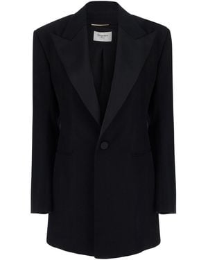 Saint Laurent Tuxedo Jacket Look 49 - Black
