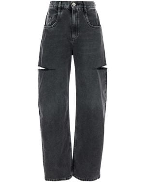 Maison Margiela Five-Pocket Style Jeans With Rips - Blue