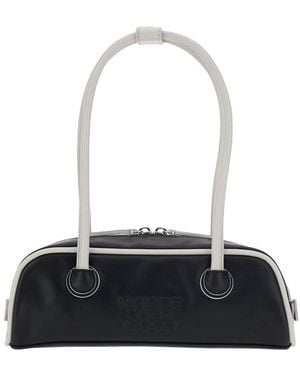Marge Sherwood 'Soft Baguette' Mini Shoulder Bag With Logo Letter - White