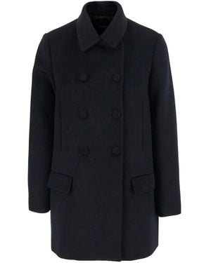 Le Plain Short Double-Breasted Jacket - Blue
