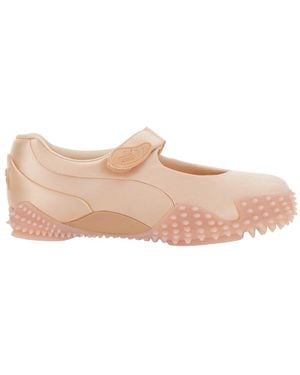 PUMA 'Mostro' Flats With Tread Sole And Logo On The Back - Natural