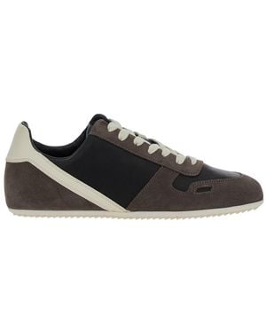 Rick Owens Low-Top Sneakers With Suede Inserts - Brown