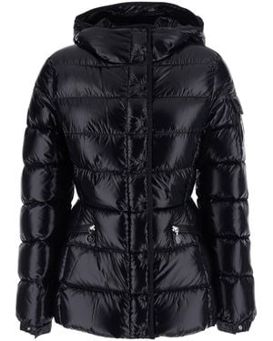 Moncler 'Barante' Down Jacket With Hood And Applied Pocket On Th - Black