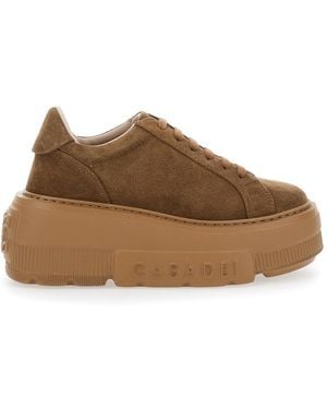 Casadei Sneaker 'Malesia' Con Maxi Suola - Marrone