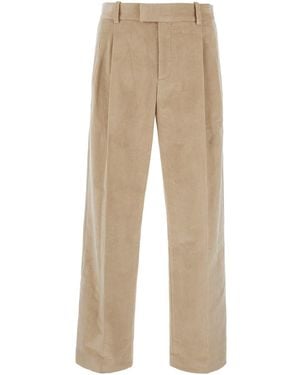 Drole de Monsieur Corduroy Trousers With Pockets And Straight Hem F - Natural
