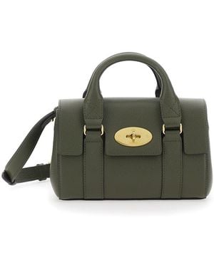 Mulberry 'Bayswater Mini' Handbag With Twist Lock - Green