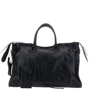 Balenciaga 'Le City Travel' Handbag With Adjustable And Removabl - Black