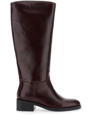 Jeffrey Campbell Knee High Boots With Block Heel - Brown