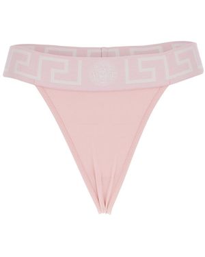 Versace Underwear With Greca And Medusa Detail - Pink