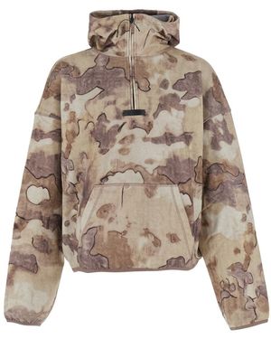Represent Storm Hoodie Con Cappuccio, Tasche E Patch - Neutro