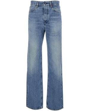 FRAME 'The Stack' Jeans With Five-Pocket Design And Washed Effect - Blue