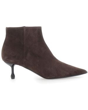 Le Plain Bootie 50 Suede Ankle Boots For - Brown
