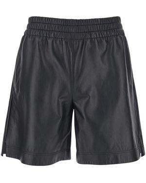 Gucci Bermuda Shorts With Elasticated Waist And Logo Lettering - Gray