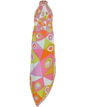 PUCCI Abito Con Scollo A V E Maniche Lunghe - Bianco