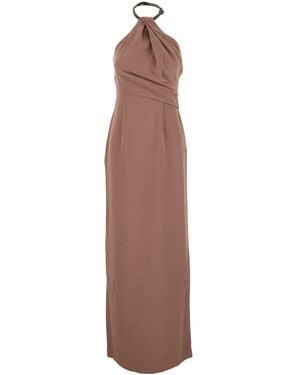 Solace London Riva Maxi Dress - Brown