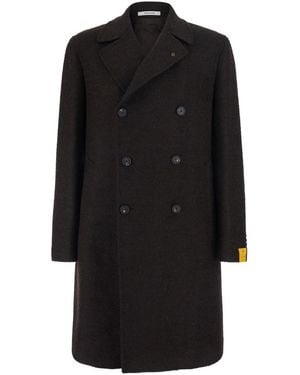 Tagliatore Cappotto 'Arden' Doppiopetto Con Revers Classici E Martinga - Nero