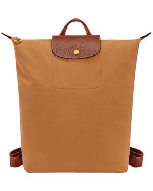 Longchamp Zaino 'Le Pliage Original' Medio Con Due Tracolle Regolabili - Marrone