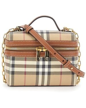 Burberry Borsa A Tracolla Con Tracolla Regolabile E Removibile E Motiv - Metallizzato