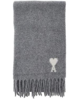 Ami Paris Scarf - Gray