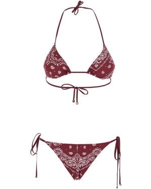 VENUJA Bikini With Adjustable Closure And All-Over Print In - White