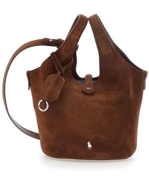 Polo Ralph Lauren Crossbody Bag Leather Cow Handbags - Brown
