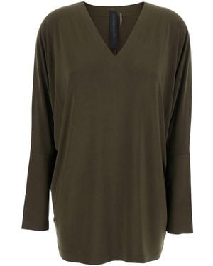 Norma Kamali Top With V Neck - Green