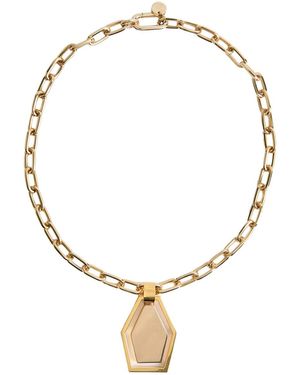 La DoubleJ 'Portal' Metallic Necklace With Chain-Link Design Abd Charm