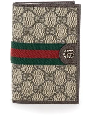 Gucci 'Ophidia' Wallet With Metallic Logo On The Front And All-O - Gray