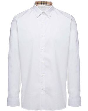 Burberry Logo Cotton Shirt - White