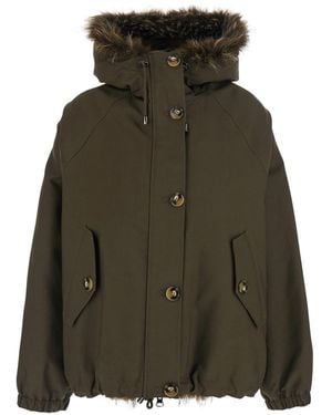 VALENTINI 1972 Reversible Parka With Hood And Side Pockets - Green