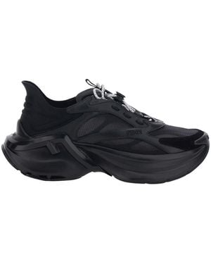 Fendi 'F-Light' Low Top Trainers With Ff Motif On The Side And Chunky Sole - Black