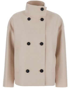 Harris Wharf London Short Coat - Natural