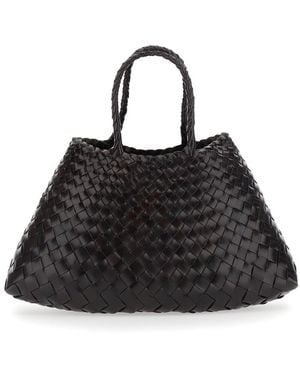 Dragon Diffusion 'Santa Croce Small' Leather Handbag - Black