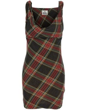 Vivienne Westwood 'Anna' Sleeveless Dress With Draped Neckline And - Black
