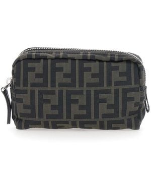 Fendi Pouch With Zip Closure - Grey