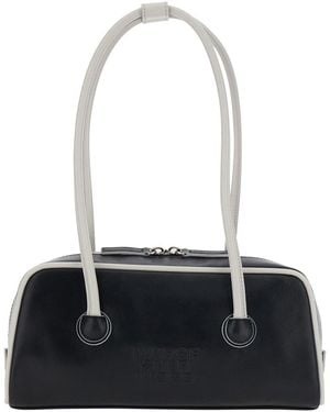 Marge Sherwood 'Baguette' Shoulder Bag With Logo Lettering On The - White