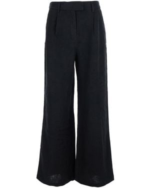 JC Sophie 'Leon' Trousers With Wide Leg And Belt Loops - Black