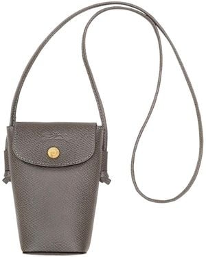 Longchamp 'Epure' Mini Bag With Adjustable Strap And Logo Imprint - Metallic