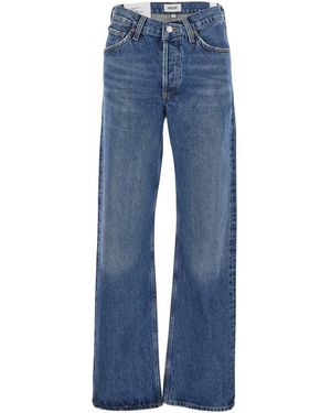 Agolde Denim Jeans With Belt Loops - Blue