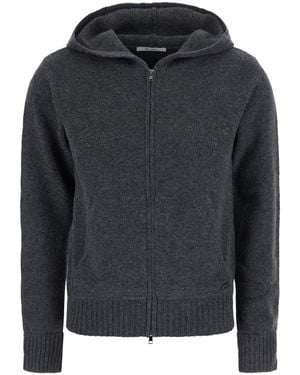Max Mara "Primo" Hooded Sweatshirt With Logo Patch On The Front - Black