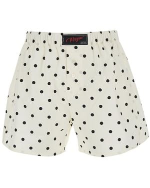 MSGM Shorts Polka Dot Cotton - White