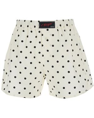 MSGM Shorts Polka Dot Cotton - White