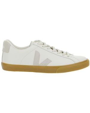 Veja Sneaker 'Esplar' Con Tallone A Contrasto Con Logo Lettering E Pat - Bianco
