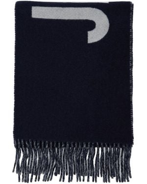 Jacquemus 'L'Echarpe Scarf With Maxi Logo Lettering An - Blue