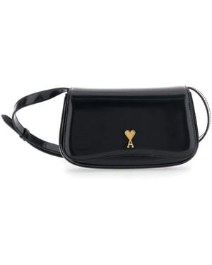 Ami Paris Small Crossbody Paris Paris Bag
Glazed Leather - Black